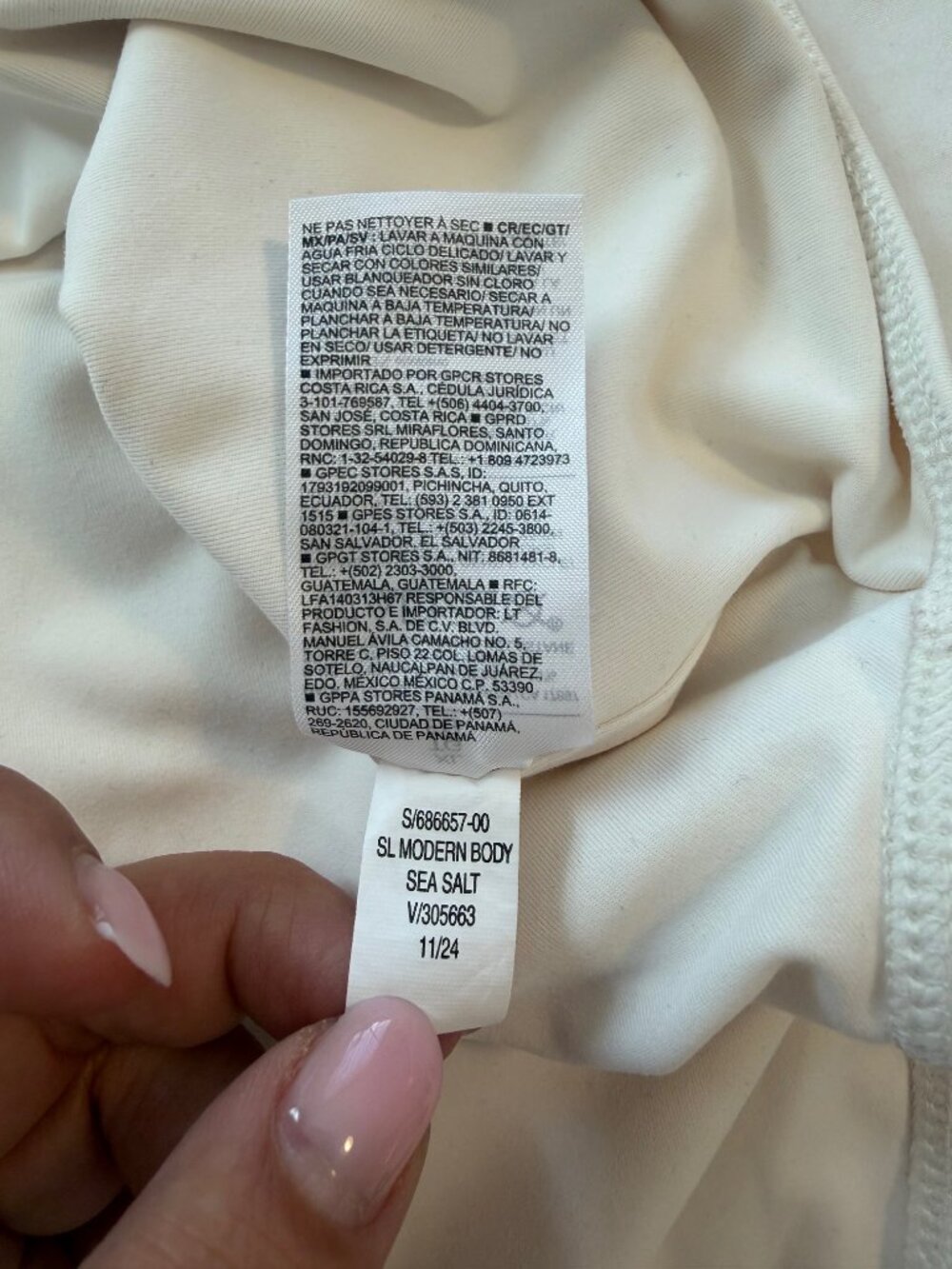 Old Navy Double Layer Cami Bodysuit White Sea Salt XL Stretch Fitted Tank - Picture 12 of 13